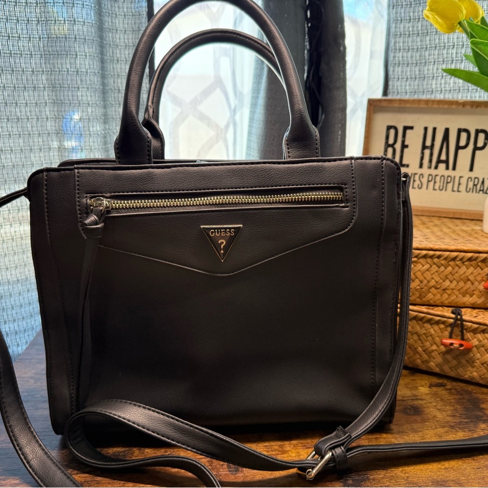 GUESS Black Satchel Bag